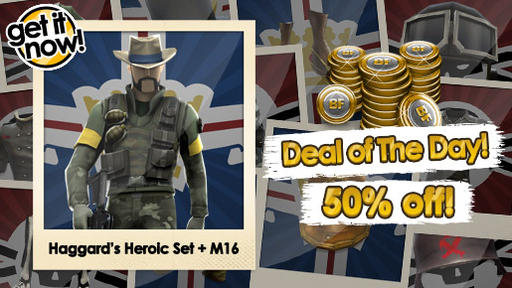 Battlefield Heroes - Сделка дня - Костюм Хеггрда из БК2 + автомат M16  за 50% цены